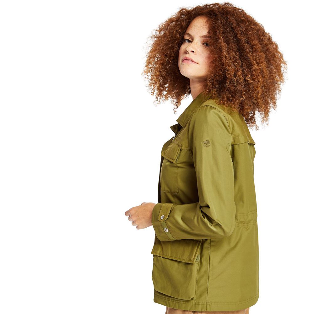 Timberland Womens Jackets Water-Resistant M65 Field - Olive - India IK9821075